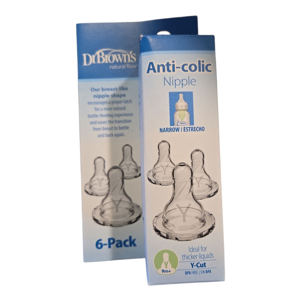 Dr. Brown's Anti-Colic Nipple 6-Pack - Y Cut Clear